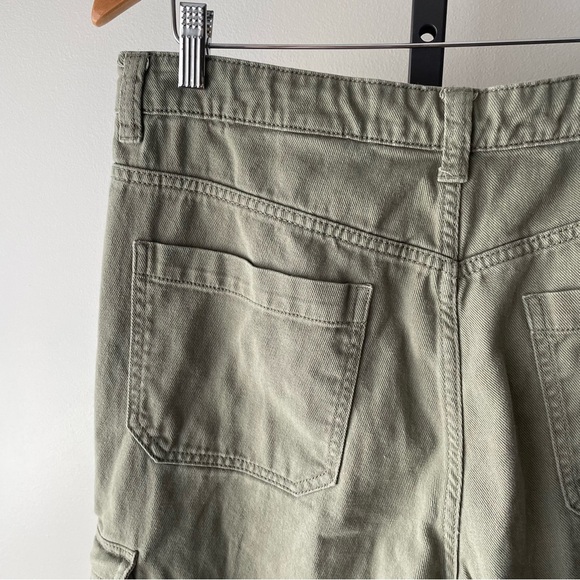 H&M Baggy Cargo Pants High Rise Green Size 10 - Picture 2 of 7